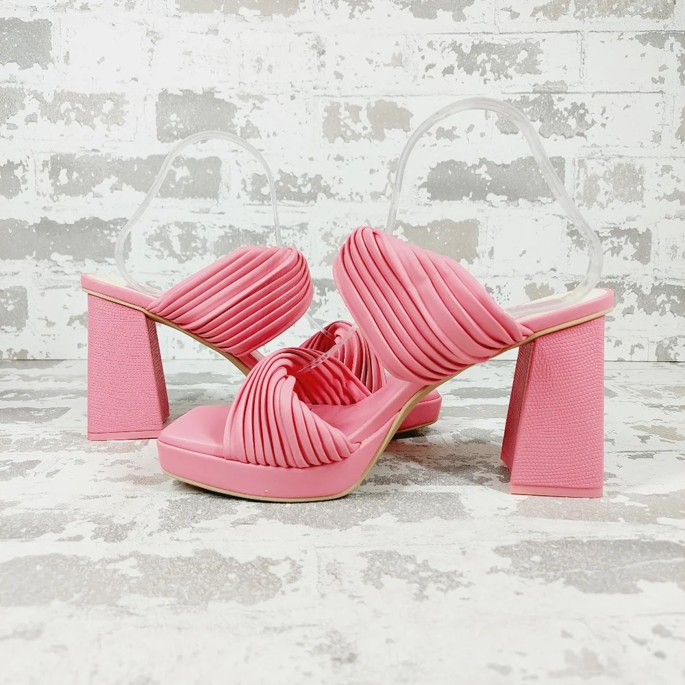 NEW Dolce Vita Women's Emeley Pink Slip-On Double Band Dress Sandals W200 - Picture 4 of 12